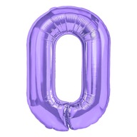Balon foliowy cyfra 0 fioletowy 100cm