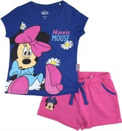 KOMPLET DLA DZIEWCZYNKI NA LATO MYSZKA MINNIE T-SHIRT SPODENKI 104 P75