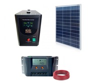 Zestaw komplet zasilania solarnego kamper domek działka panel inverter MPPT