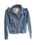 RIVER ISLAND KURTKA JEANSOWA FALBANKI 158/164