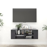Závesná TV skrinka sivá 102x35x35 cm drevotrieska