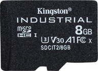 Kingston Industrial microSDHC 8GB Class 10 A1 pSLC + SD Adapter