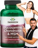 GLUKOSAMIN Glucosamine Chondroitin MSM silné kostné kĺby Swanson 120tab