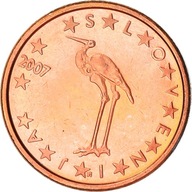 Słowenia, Euro Cent, 2007, AU(50-53), Miedź plater