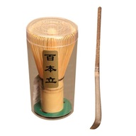 2ks bambusového čajového náčinia, lyžice a metličky