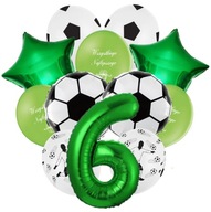 Balony Zestaw Piłka Nożna 6 Urodziny