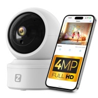 FORGATHATÓ BELTÉRI IP KAMERA WIFI 4MPx 2K ELEKTRONIKUS BÉBIŐR