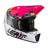 LEATT KASK MOTO 3.5 V.21.2 SKULL CZARNY/RÓŻOWY/BIAŁY ROZMIAR XL (61-62 cm)