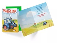 Karnet / Kartka "Urodziny dziecięce (traktor)", PR-407