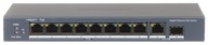 SWITCH POE 8 PORTÓW + UPLINK + SFP HIKVISION