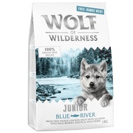 Suché krmivo Wolf of Wilderness Junior "Blue River", losos a kuracie mäso 1kg