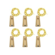 DRÓT LÁMPÁK 20 LED ELEMMEL MŰKÖDŐ PALACKDUGÓ 6 DARABOS SZETT