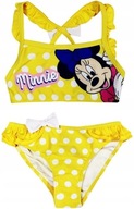 Dziewczęcy dwuczęściowy strój kąpielowy Minnie Mouse w kropki EU 98 Żółty