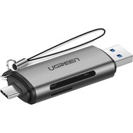 Adapter czytnik kart SD/microSD UGREEN USB-A 3.0, USB-C do telefonu laptopa