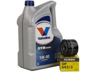 Motorový olej Valvoline SynPower 5 l 5W-40 + Filtron OP 643/3 Olejový filter