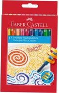 Kredki woskowe wykręcane Faber-Castell 12 kolorów