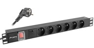 LISTWA ZASILAJĄCA LANBERG RACK 1U 16A 2M 6 GN. PL