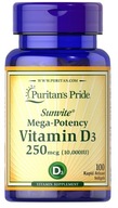 Vitamín D3 10000 IU 100 sgel PURITANS PRIDE