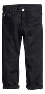 H&M HM Spodnie Slim Jeans czarny denim 92