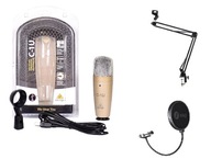 Behringer C-1U - zestaw mikrofon + statyw + pop fi