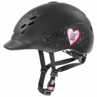 Kask jeździecki toczek Uvex Reithelm Onyxx Glamour Black Pink 3XS-S 49-54cm