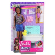 % Lalka Barbie Skipper Klub Opiekunek Zestaw z wanną FXH06 /Mattel