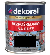 Farba Smalt na kov na hrdzu Dekoral Čierna Lesk 0,65L