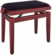 Nastaviteľná lavica stolička na klavír drevo Thomann KB-15MM matná Mahagón