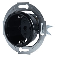 LOFT RETRO ZÁSUVKA 230V SCHUKO ČIERNA JLM BEZ RÁMČEKA