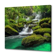 Foto obraz do salonu Wodospad w dżungli 40x40