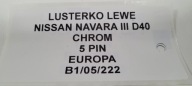 mirror left NISSAN NAVARA III D40 5 PIN EUROPA