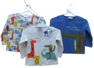 NEXT 3pak bluzka NEW 62 *0-3m. ANIMAL 3szt t-shirt