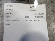 Mazda 6 panel klími, klimatizácii 2,0D