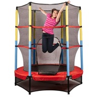 ZÁHRADNÁ TRAMPOLÍNA PRE DETI SIEŤ 140CM 55INCH ČERVENO-MODRÁ