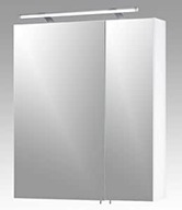 Schildmeyer Skrinka so zrkadlom kúpeľňová 125095, biela, LED, 60 x 16 x 75 cm