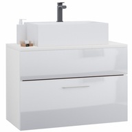 Szafka pod umywalkę z blatem LUPO / TIPO LP7 biały - nowoczesny design