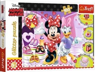 PUZZLE 100 GLITTER MINNIE A TRBLIETKY TREFL, TREFL