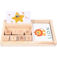 Drevené puzzle z anglického kartónu budovanie abecedy predškolské vzdelávanie