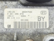 computer control unit of the engine Opel CORSA C 1.0 12V 0261206072 09115111BY