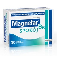 MAGNEFAR B6 Spokój, 30 tab. Połączenie magnezu i ashwagandhy