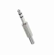 Wtyk Jack 6.3 mm m stereo metal srebrny