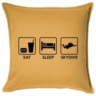 EAT SLEEP SKYDIVE poduszka 50x50 prezent