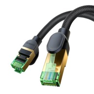 Opletený sieťový kábel kat. 8 Baseus Ethernet RJ45, 40Gbps, 1m (čierny)