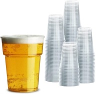 MŰANYAG POHARAK UNIVERZÁLIS SÖRÖSKORSÓ 50 DB ÁTLÁTSZÓ 400ml