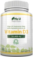 Nu U Vitamín D3 10000 iu 365 gélových kapsúl Doplnok stravy na celý rok