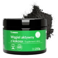 Węgiel aktywny kokosowy w proszku 250g SUPLEMENT DIETY 250 porcji PROSZEK