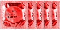 5 červených kondómov Amor Red