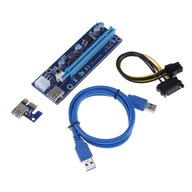 Riser rev 009S USB 3.0 PCI-E 1x-16x 6PIN SATA