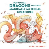 Pop manga dragons and other magically creatures