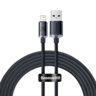 BASEUS KABEL DO ŁADOWAREK USB DO LIGHTNING BASEUS CRYSTAL SHINE, 2.4A, 2M (